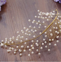 Hair Accessories - Vintage Faux Pearl Leaf Shape Hair Comb