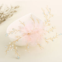 Lace Flower with Rhinestone Comb