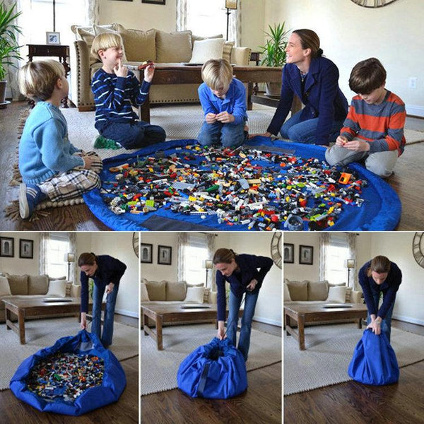 Kids Toy Mat Play Mat Storage Drawstring Bag