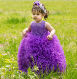 Ball Gown Floor Length Flower Girl Dress Organza Sleeveless