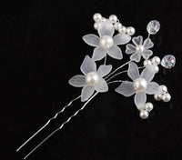 Hair Accessories - Flower Faux Peal Hair Pin Wedding Bridal 3 pcs/set
