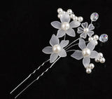 Hair Accessories - Flower Faux Peal Hair Pin Wedding Bridal 3 pcs/set