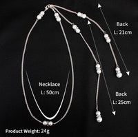 Pearl Necklace Back Chain