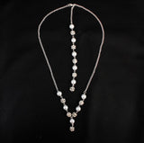 Pearl with Bling Necklace Back Chain