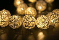Wedding Deco- Rattan Ball String Led Lights Decoration