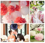 Wedding Deco-Paper Flower Pom Poms Wedding Decorations