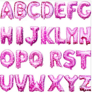 Pink Letter Foil Balloons - Great for Birthday, Party, & Wedding Decor