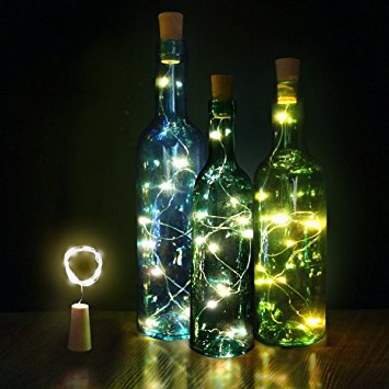 Deco - Solar Powered Copper string light Bottle cork