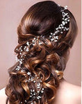 Wedding Hair Accessories - Princess Style Rhinestone Faux Pearl Hair Chains