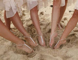 Bridal Rhinestones Barefoot Sandals for Beach Wedding Bridal Team