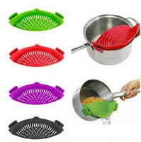 Silicone Multi-function Funnel Strainer Pot Pan Bowl Baking Wash Rice Colander