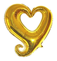 Deco - 18" Heart Shape Foil Balloon Gold Silver Blue Pink Parties Wedding Decoration