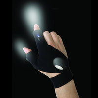 Fingerless LED Flashlight Glove Fishing Camping Hunting Boating Hiking Emergencies Glove