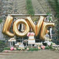 Gold Letter Foil Balloons - Great for Birthday, Party, & Wedding Decor